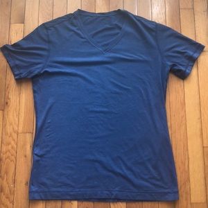 Lululemon V Neck Tee Blue Sz LG